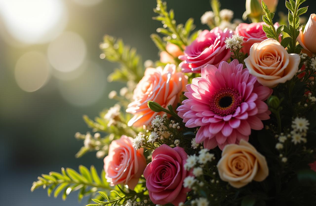 A lush and artistic floral arrangement from Koru Blooms.